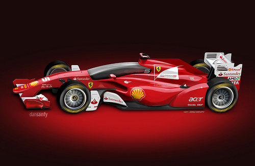 Ferrari kryty kokpit