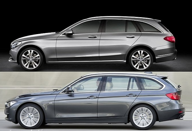 Nový Mercedes-Benz triedy C vs. BMW 3 Touring F31
