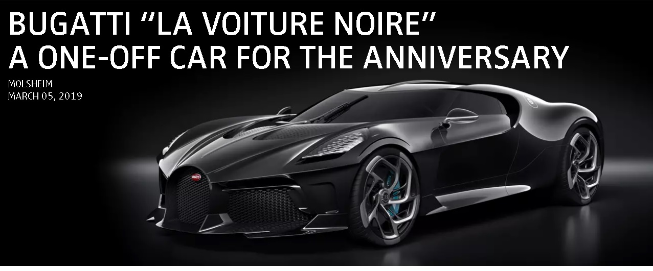 Bugatti La Voiture Noire - Nový rekordér s extrémnou cenovkou a parametrami!