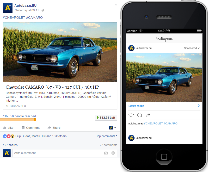 Autobazar.eu Vám pomáha predať auto aj na Facebooku!