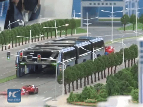Futuristický čínsky autobus