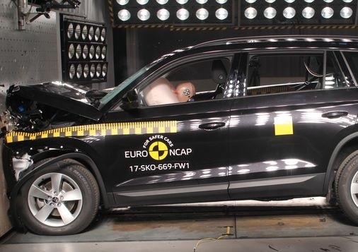 Crash test Škody Kodiaq - čelný náraz