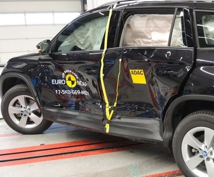 Crash test Škody Kodiaq - ofsetový náraz