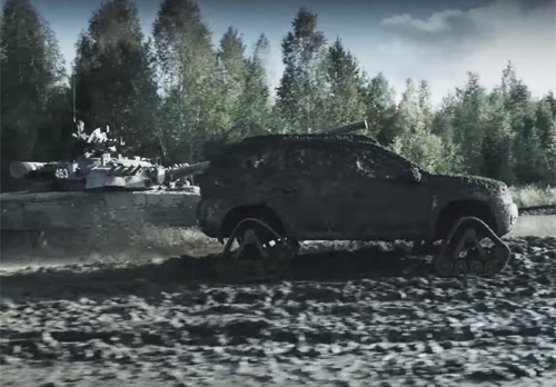 Dacia vs. tank T80!