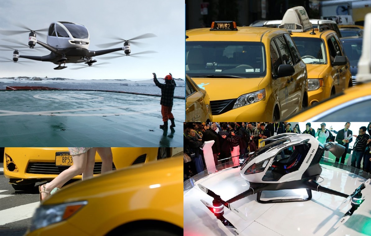 Lietajúci Dron taxík ťa odvezie bez vodiča! 