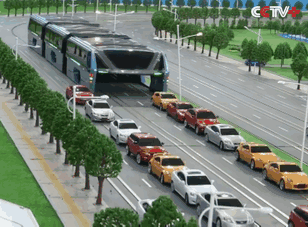 Futuristický čínsky autobus
