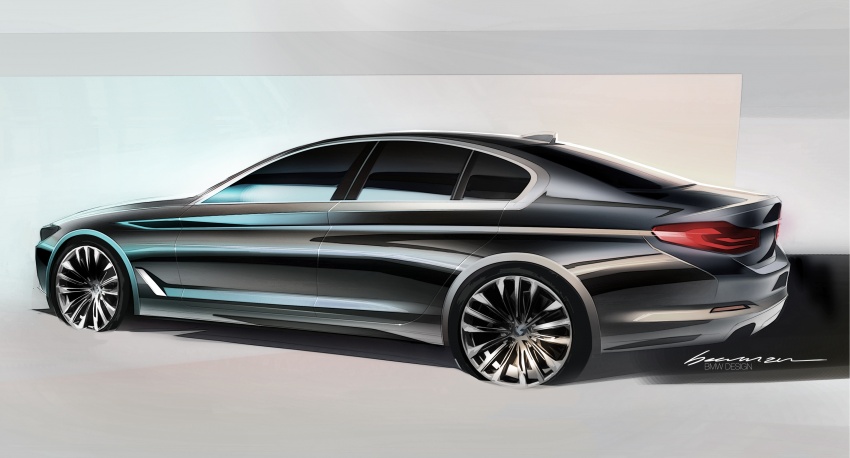 Skica nového BMW G30 5 Series