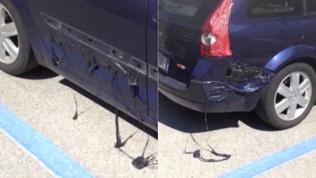 Automobil sa doslova topil pred očami turistu!