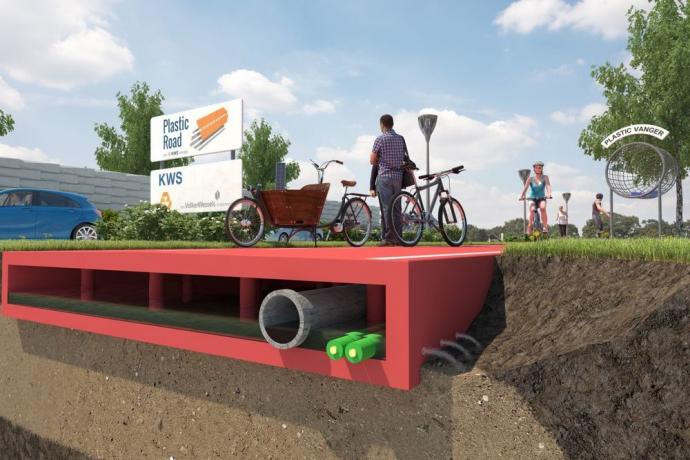 Koncept prvej cesty z recyklovaného plastu