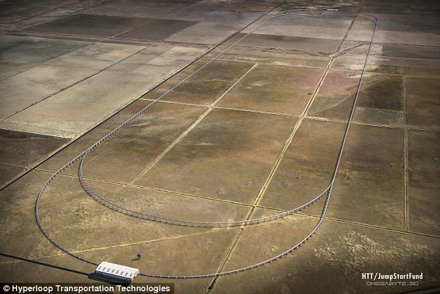 Pozemky v údolí Quad v Kalifornii určené na účely projektu Hyperloop