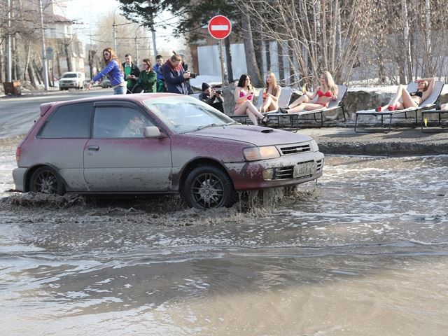 Originálny protest proti zlému stavu ciest