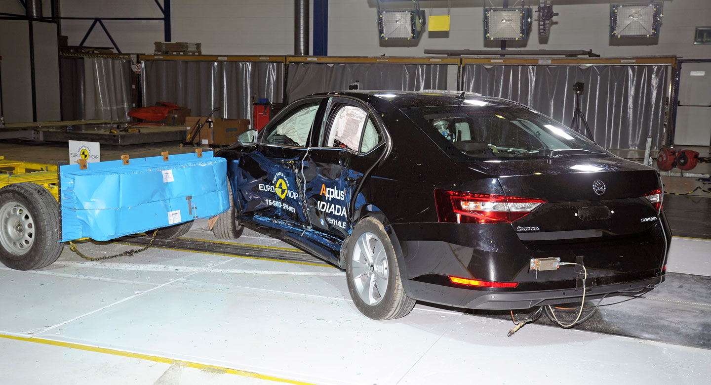Výsledky Škody Superb 2015 v testoch Euro NCAP