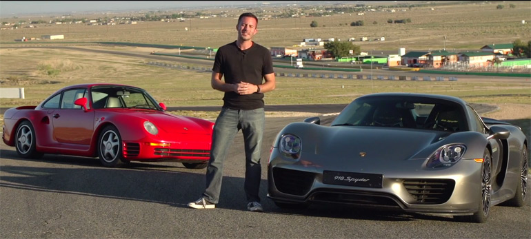 Video: 2015 Porsche 918 vs. Porsche 959