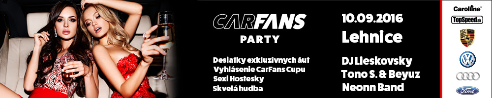 Pozvánka na CarFans Party 2016 - 10. september poobede, Lehnice pri BA