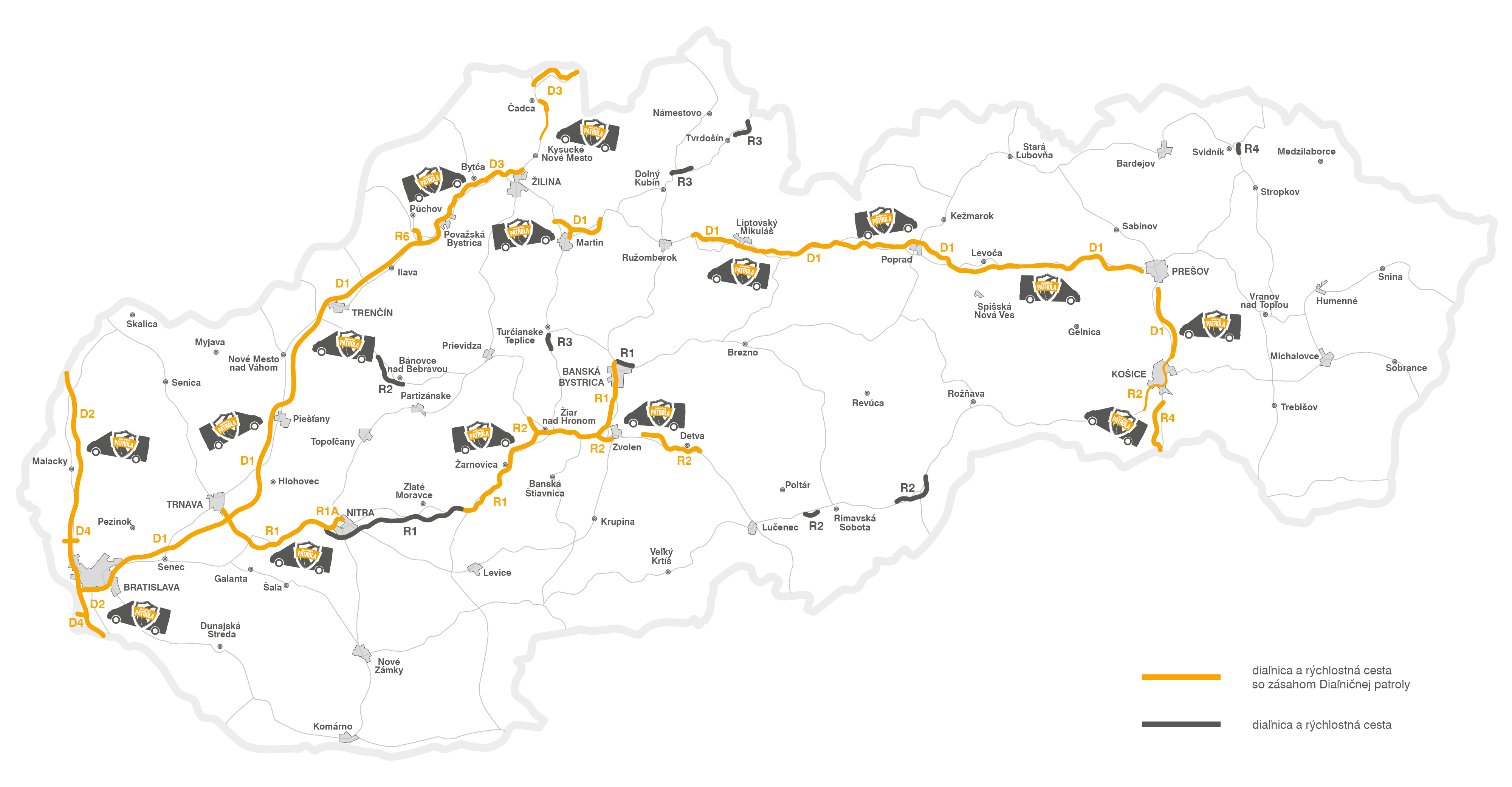 Nehoda, defekt, oprava, bezplatná pomoc: Kedy ZADARMO pomôže diaľničná patrola?