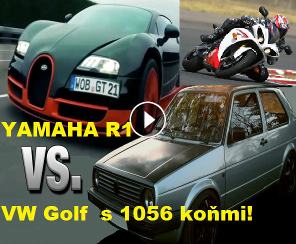 Čo sa stane keď natlačíš Bugatti do Golfu?