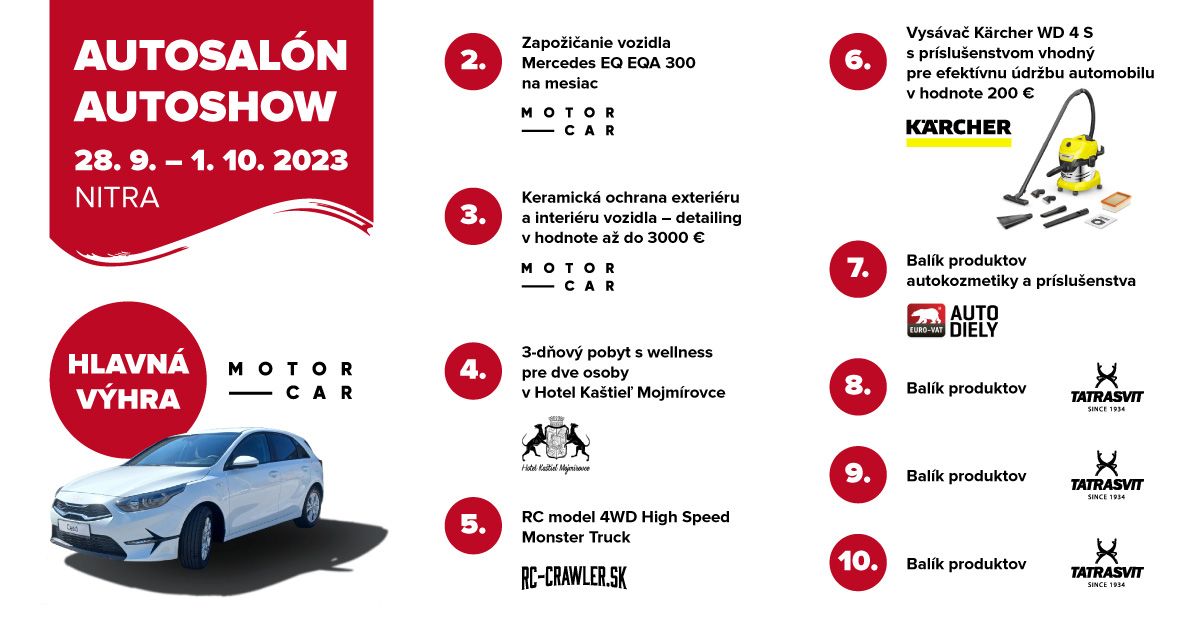 AUTOSALÓN AUTOSHOW NITRA  OPÄŤ V PLNEJ SILE!