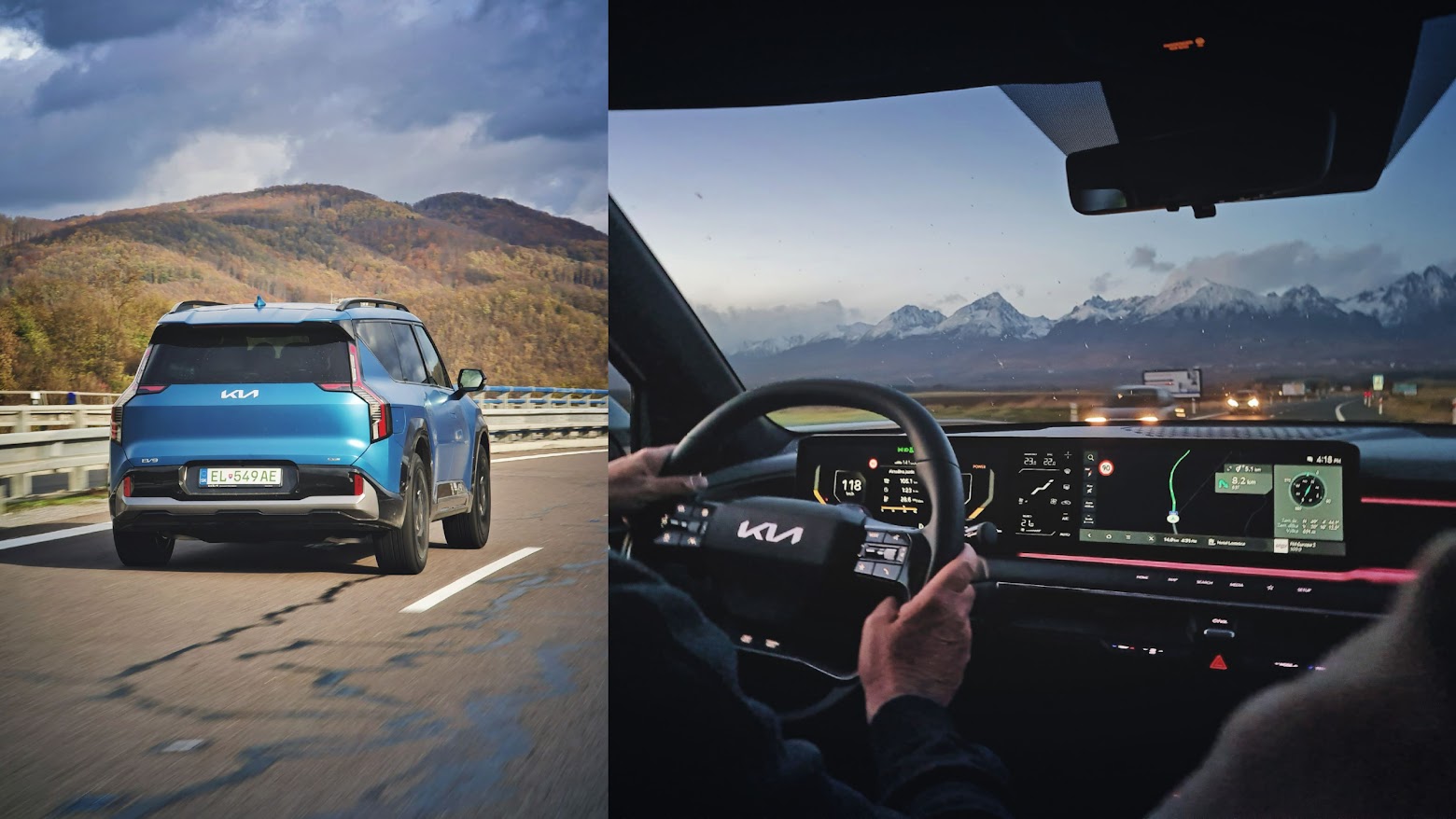 E. Stríž | Ilustračné foto, jazda na elektromobile Kia EV9 slovenskými diaľnicami a okresnými cestami