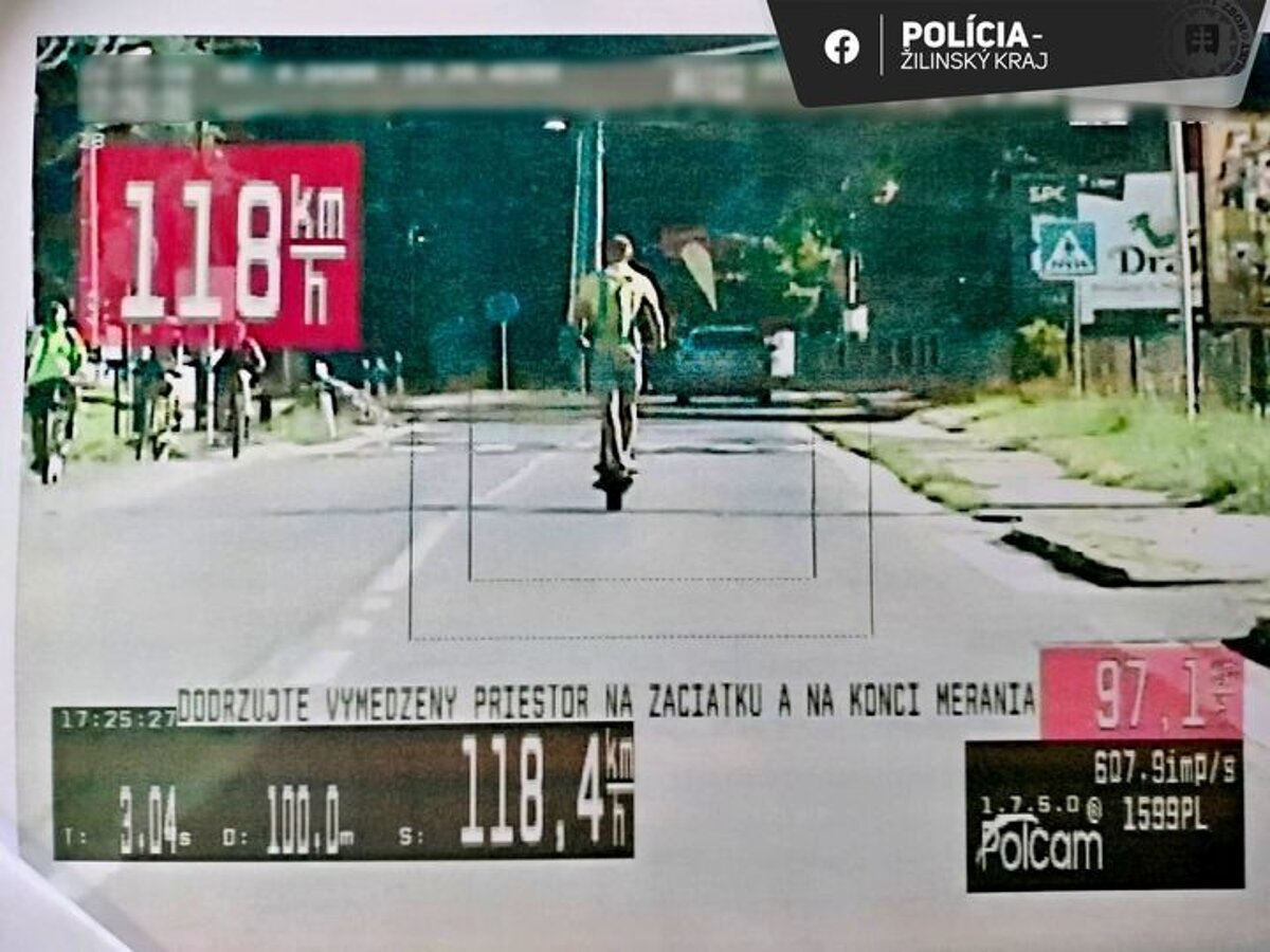 Kolobežkou šiel na Liptove 118 km/h, mastná pokuta!
