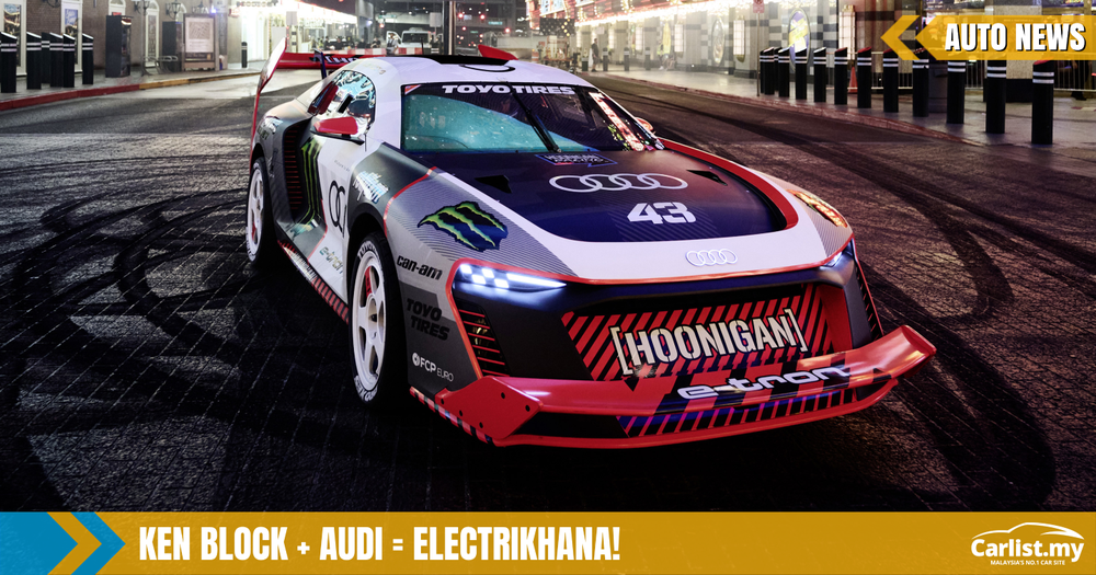 Gymkhana elektrické Audi monštrum - šialená šou. 