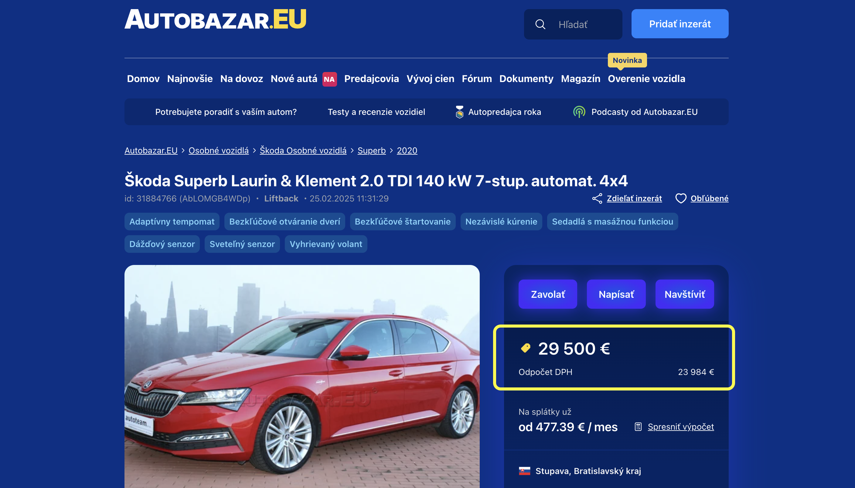 Ako viem či je vozidlo s odpočtom dane?