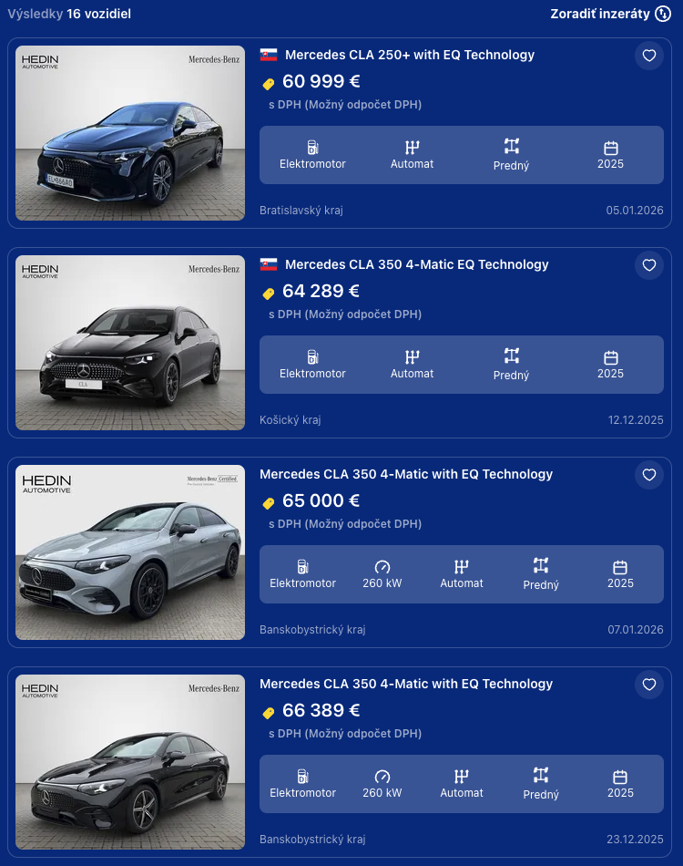 Nové Auto roka 2026 je Mercedes CLA s kontroverzným dizajnom. Najlacnejšie ju kúpite cez Autobazar.EU