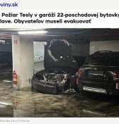 V Bratislave zhorela Tesla, môže ísť o prvý prípad vandalizmu kvôli Elonovi Muskovi? Zatiaľ je to skôr nepravdepodobené