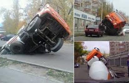 Video: Keď sa prepadne pod zem domiešavač!