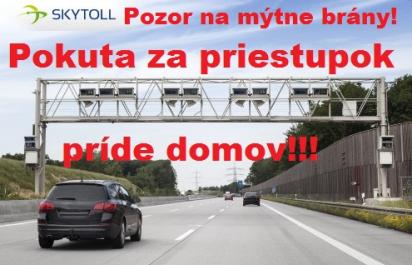 Pozor na mýtne brány! Fotobunka odfotí tvoj priestupok - Čakaj doma pokutu!
