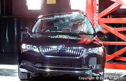 Výsledky crash testu Škody Superb 2015: Nový Superb prekvapil!
