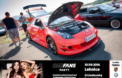 Pozvánka na CarFans Party 2016 - 10. september poobede, Lehnice pri BA
