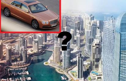 Parádna zábava z Dubaja: Hľadaj 12-valcové Bentley Flying Spur!
