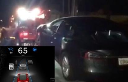 Opitý vodič Tesly spal za volantom: Policajti nevedeli zastaviť autopilota!