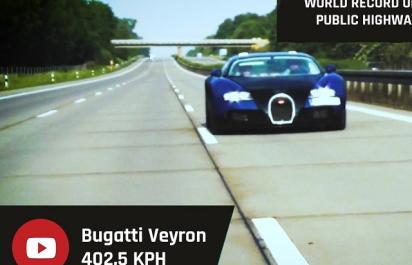 Rekord z ČR: 402,5 km/h s Bugatti Veyron na diaľnici 