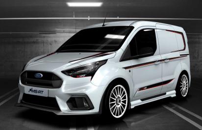 Ford Transit Connect MS-RT má štyri koncovky výfuku. Výkon nezodpovedá