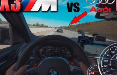 VIDEO: šialená naháňačka na diaľnici v takmer 300 km/h, Audi R8 vs. BMW X3M