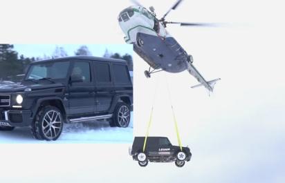 Mercedes za 250 000 eur: Nedá sa opraviť? Zhoď ho z vrtuľníka!