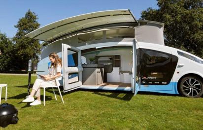 Karavan na solárny pohon: Dojazd 600 km!