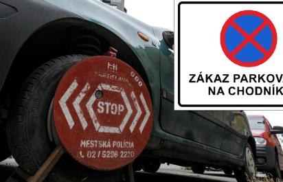 Zákaz parkovania áut na chodníkoch: Aké sú pokuty?