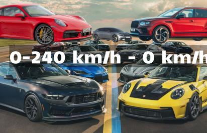 Akcelerácia 0-240 km/h a prudké zastavenie - exceluje Porsche!