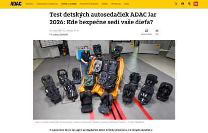 Veľký test autosedačiek 2026: Známy model zlyhal, v predaji je naďalej, lebo spĺňa predpisy EÚ