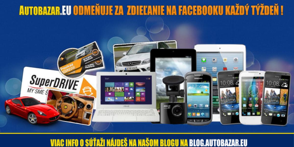 Autobazar.EU odmeňuje za zdielanie na soc. sieťach každý týždeň !
