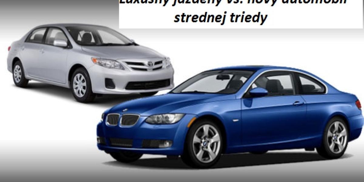 Jazdené luxusného auto vs. nový automobil strednej triedy