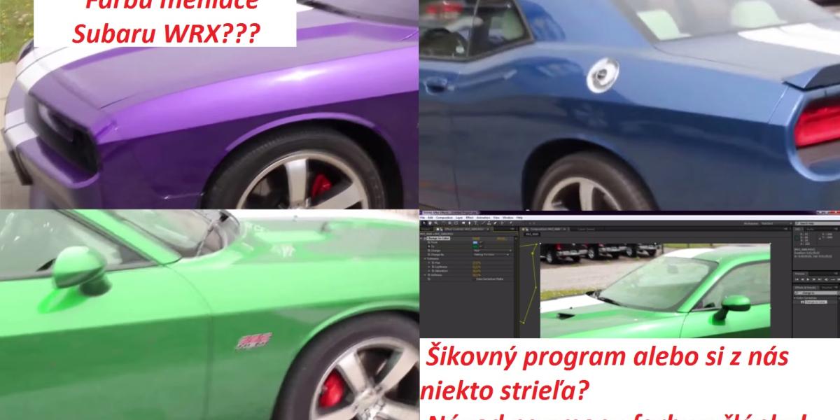 Subaru WRX meniace farbu! Dokonalá youtube nachytávka alebo fake?