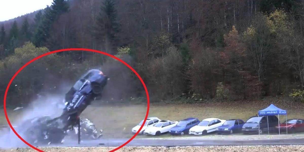 Najbrutálnejší crash test! Havária pri 200 km/hod!