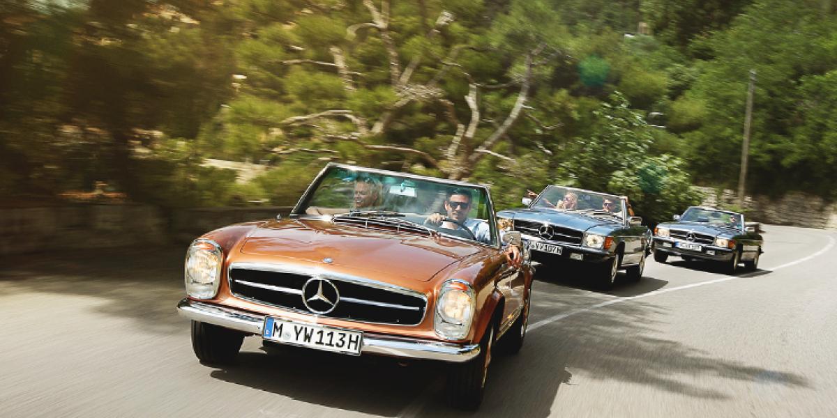 Retro dovolenku ako celebrita! Prenajmite si svoj Mercedes.