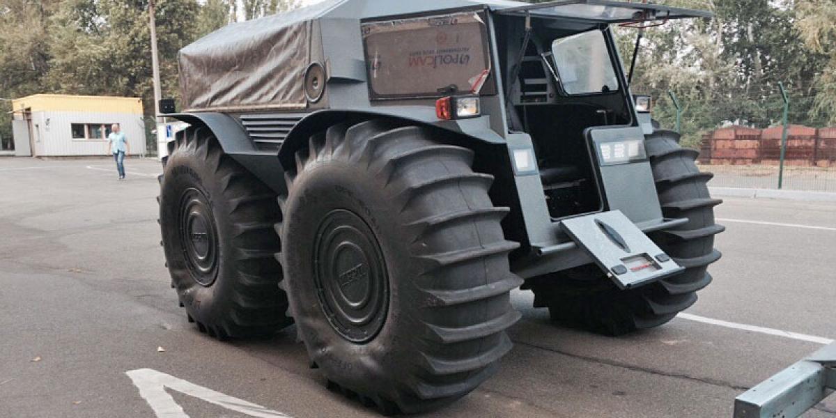 Sherp, kompaktný obojživelník z Ruska do terénu aj do vody