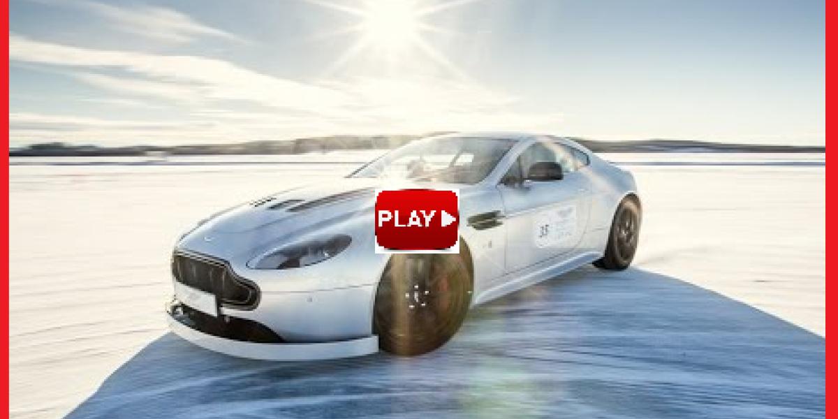 Video: Ľadová šou Astonu Martin na zamrznutom jazere!
