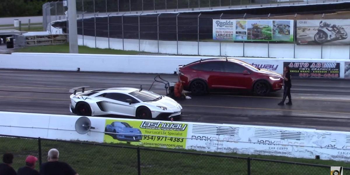 VIDEO: Tesla Model X vs. Lamborghini Aventador!