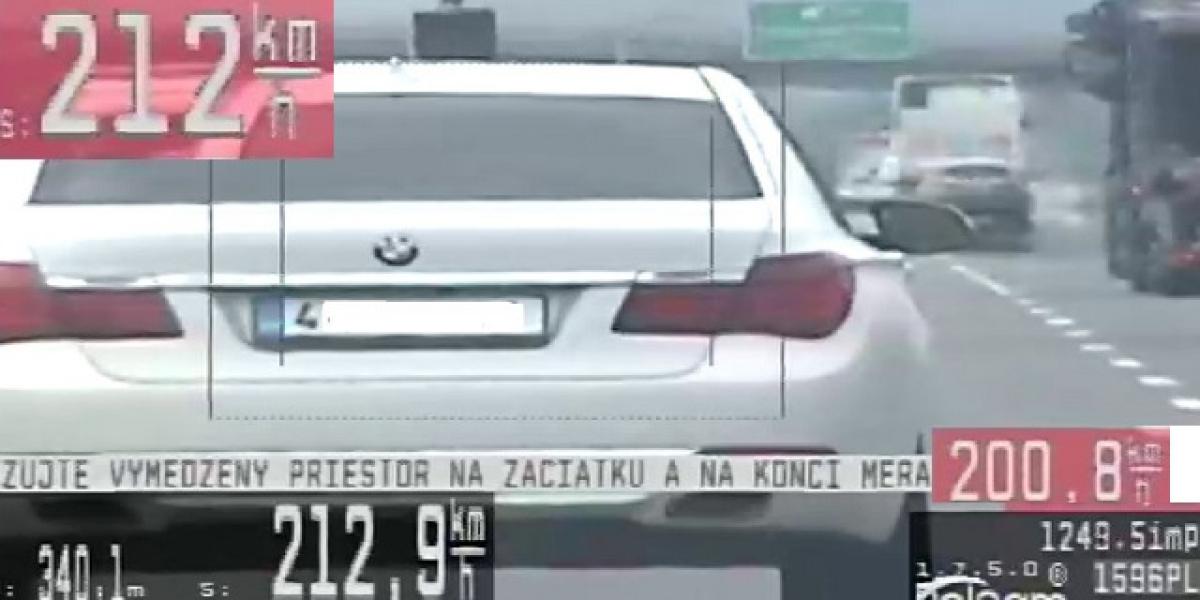 Vodičovi BMW namerali 212 km/h: Prekročenie o 82 km/h = Pokuta 800€!